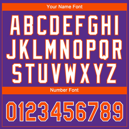 Custom Purple Orange-White Gradient Style Twinkle Star Two-Button Unisex Softball Jersey