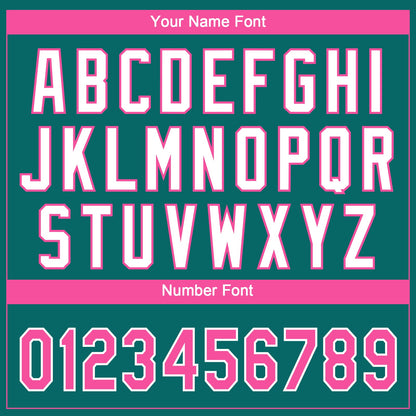 Custom Teal Pink-White Gradient Style Twinkle Star Two-Button Unisex Softball Jersey