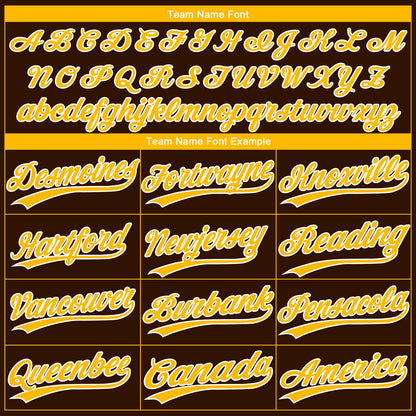 Custom Brown Gold-White Gradient Style Twinkle Star Two-Button Unisex Softball Jersey
