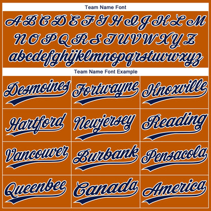 Custom Texas Orange Navy-White Gradient Style Twinkle Star Two-Button Unisex Softball Jersey
