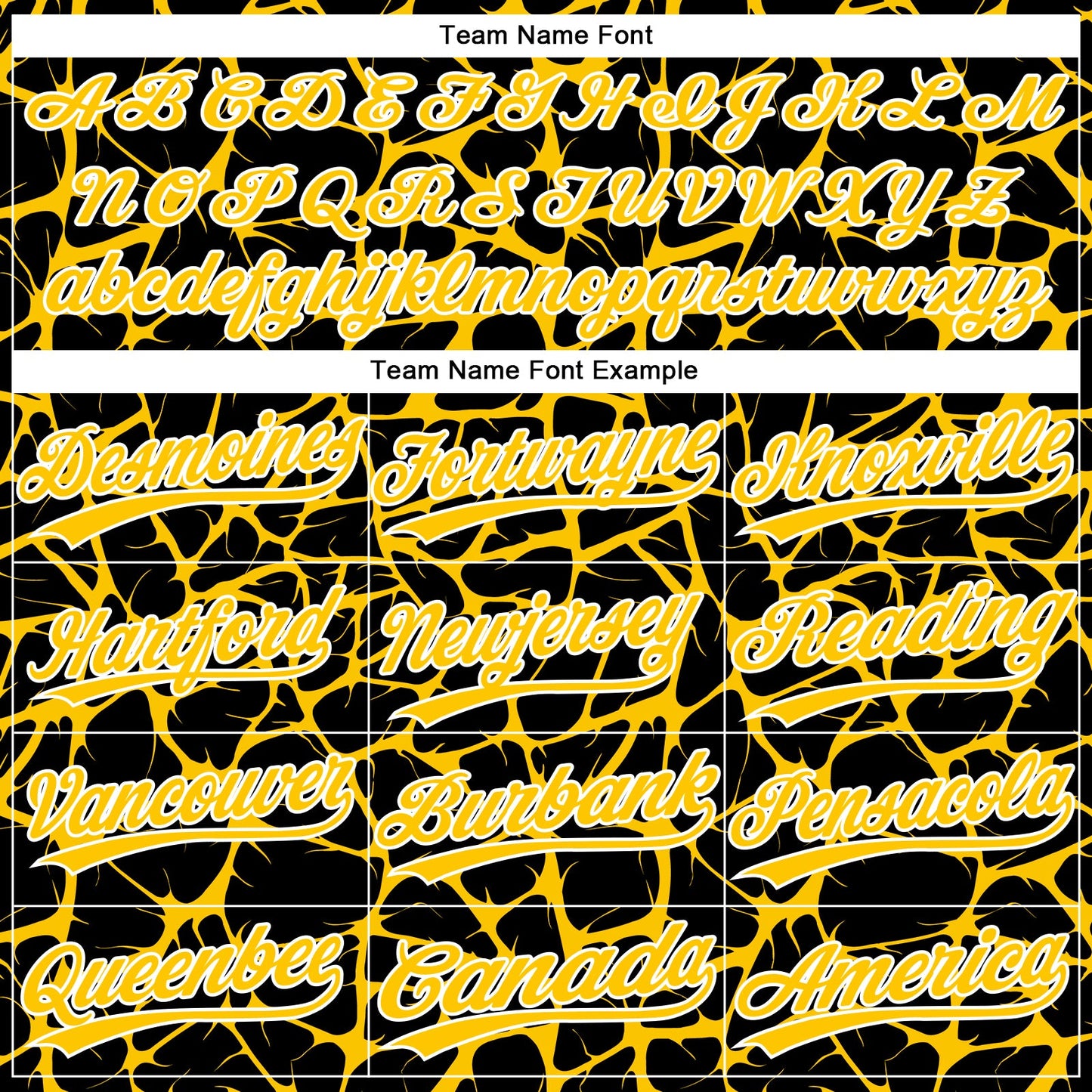 Custom Black Yellow-White Abstract Network Crackle Two-Button Unisex Softball Jersey
