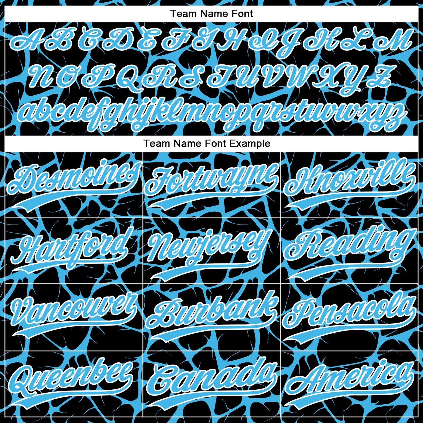 Custom Black Sky Blue-White Abstract Network Crackle Two-Button Unisex Softball Jersey
