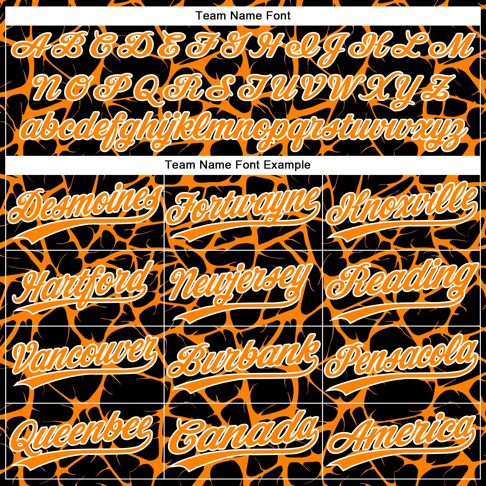 Custom Black Bay Orange-White Abstract Network Crackle Two-Button Unisex Softball Jersey