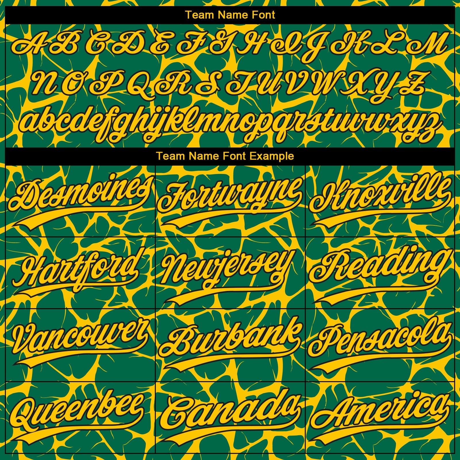 Custom Kelly Green Yellow-Black Abstract Network Crackle Two-Button Unisex Softball Jersey