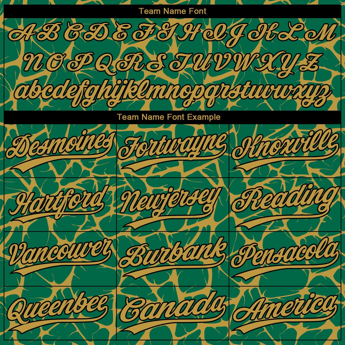 Custom Kelly Green Old Gold-Black Abstract Network Crackle Two-Button Unisex Softball Jersey