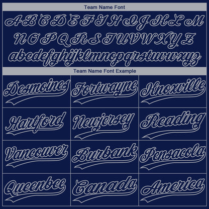 Custom Navy Gray Dallas City Edition Gradient Two-Button Unisex Softball Jersey