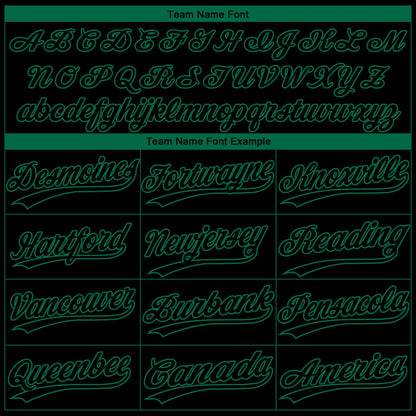 Custom Black Kelly Green Dallas City Edition Gradient Two-Button Unisex Softball Jersey