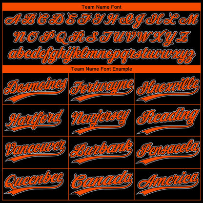 Custom Black Orange-Gray San Francisco City Edition Gradient Two-Button Unisex Softball Jersey