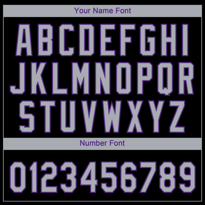 Custom Black Gray-Purple Sacramento City Edition Gradient Two-Button Unisex Softball Jersey