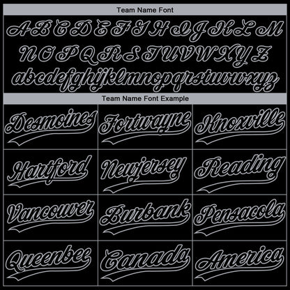 Custom Black Gray Los Angeles City Edition Gradient Two-Button Unisex Softball Jersey