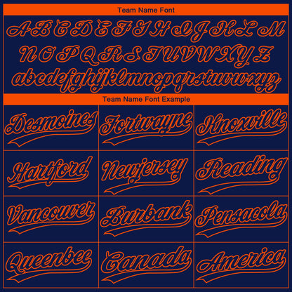 Custom Navy Orange Houston City Edition Gradient Two-Button Unisex Softball Jersey