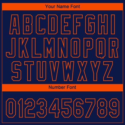 Custom Navy Orange Houston City Edition Gradient Two-Button Unisex Softball Jersey
