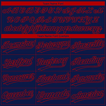 Custom Navy Red Houston City Edition Gradient Two-Button Unisex Softball Jersey