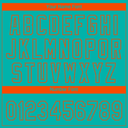 Custom Aqua Orange Miami City Edition Gradient Two-Button Unisex Softball Jersey