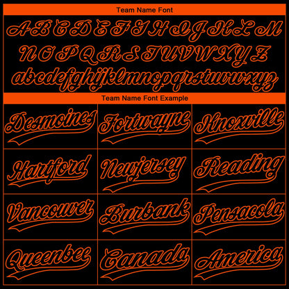 Custom Black Orange Baltimore City Edition Gradient Two-Button Unisex Softball Jersey