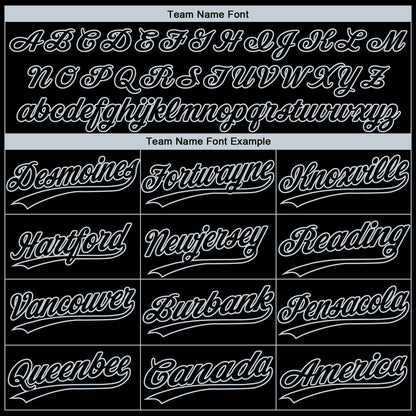 Custom Black Silver Oakland City Edition Gradient Two-Button Unisex Softball Jersey