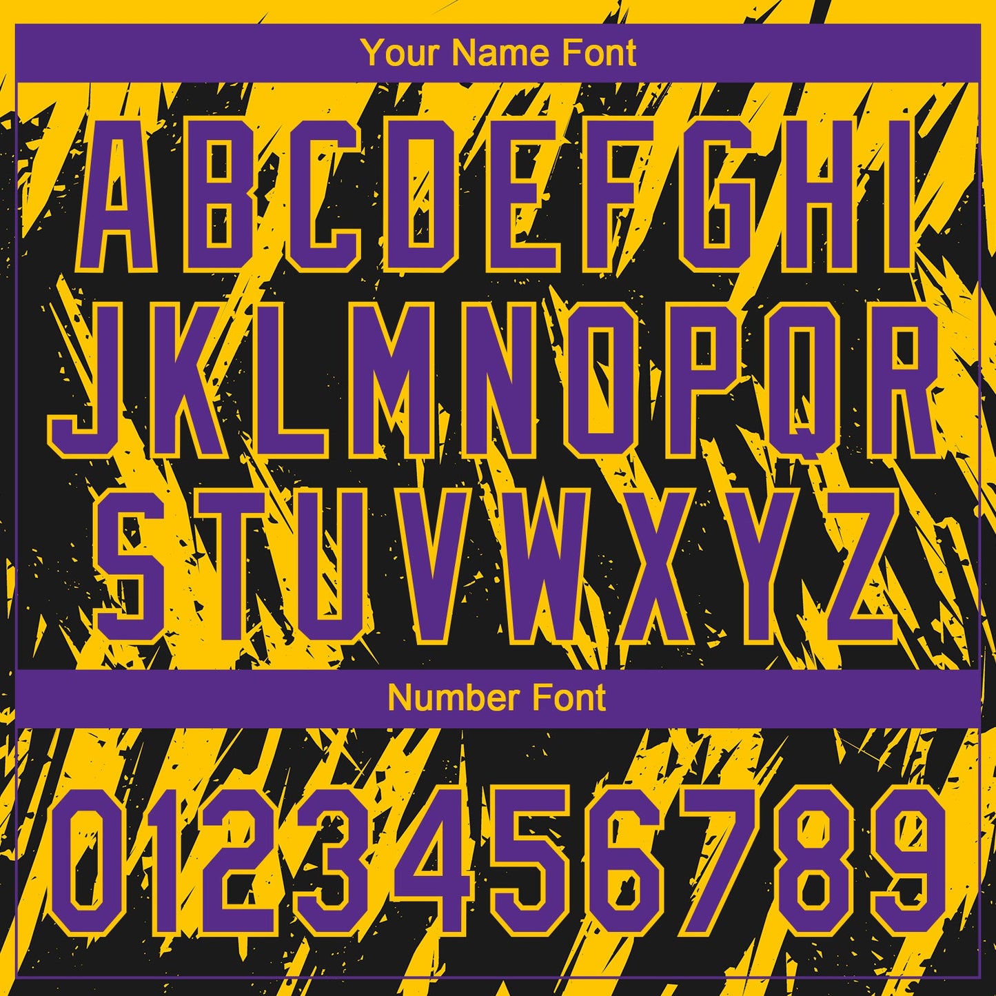 Custom Black Purple-Yellow Splatter Torn Sharp Brush Stroke Two-Button Unisex Softball Jersey