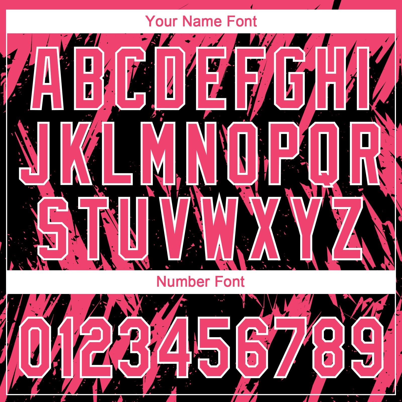 Custom Black Neon Pink-White Splatter Torn Sharp Brush Stroke Two-Button Unisex Softball Jersey