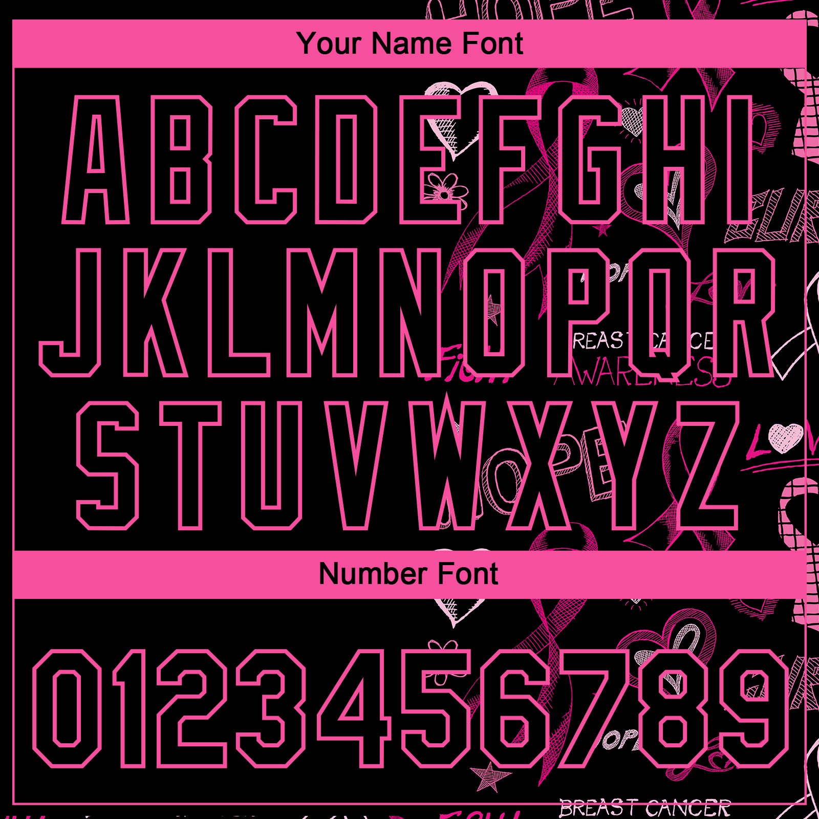 Custom Black Pink Pink Ribbon Breast Cancer Awareness Month Women Health Care Support Two-Button Unisex Softball Jersey