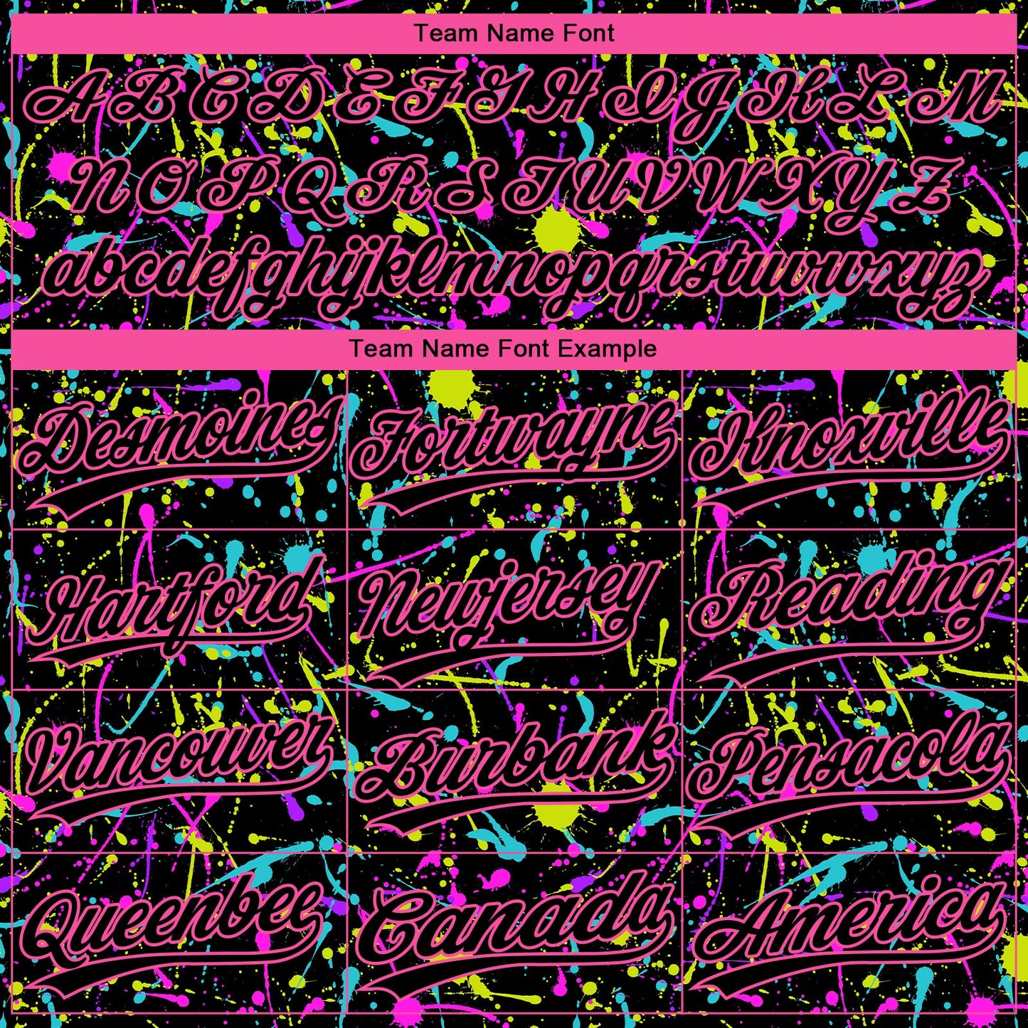 Custom Graffiti Pattern Black-Pink Vibrant Multi-Color Abstract Splatter Two-Button Unisex Softball Jersey