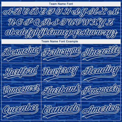 Custom Royal-White Raglan Sleeves Distressed Fragment Brush Stroke Two-Button Unisex Softball Jersey