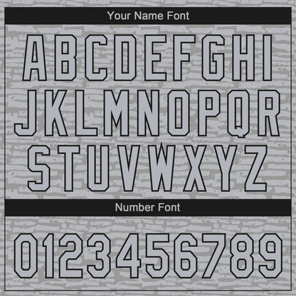 Custom Gray-Black Raglan Sleeves Distressed Fragment Brush Stroke Two-Button Unisex Softball Jersey