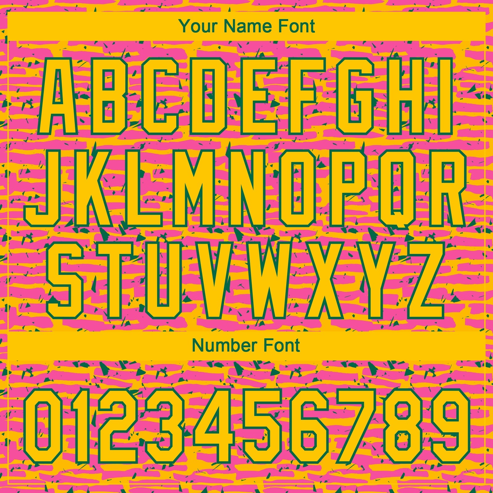Custom Pink Yellow-Kelly Green Raglan Sleeves Distressed Fragment Brush Stroke Two-Button Unisex Softball Jersey