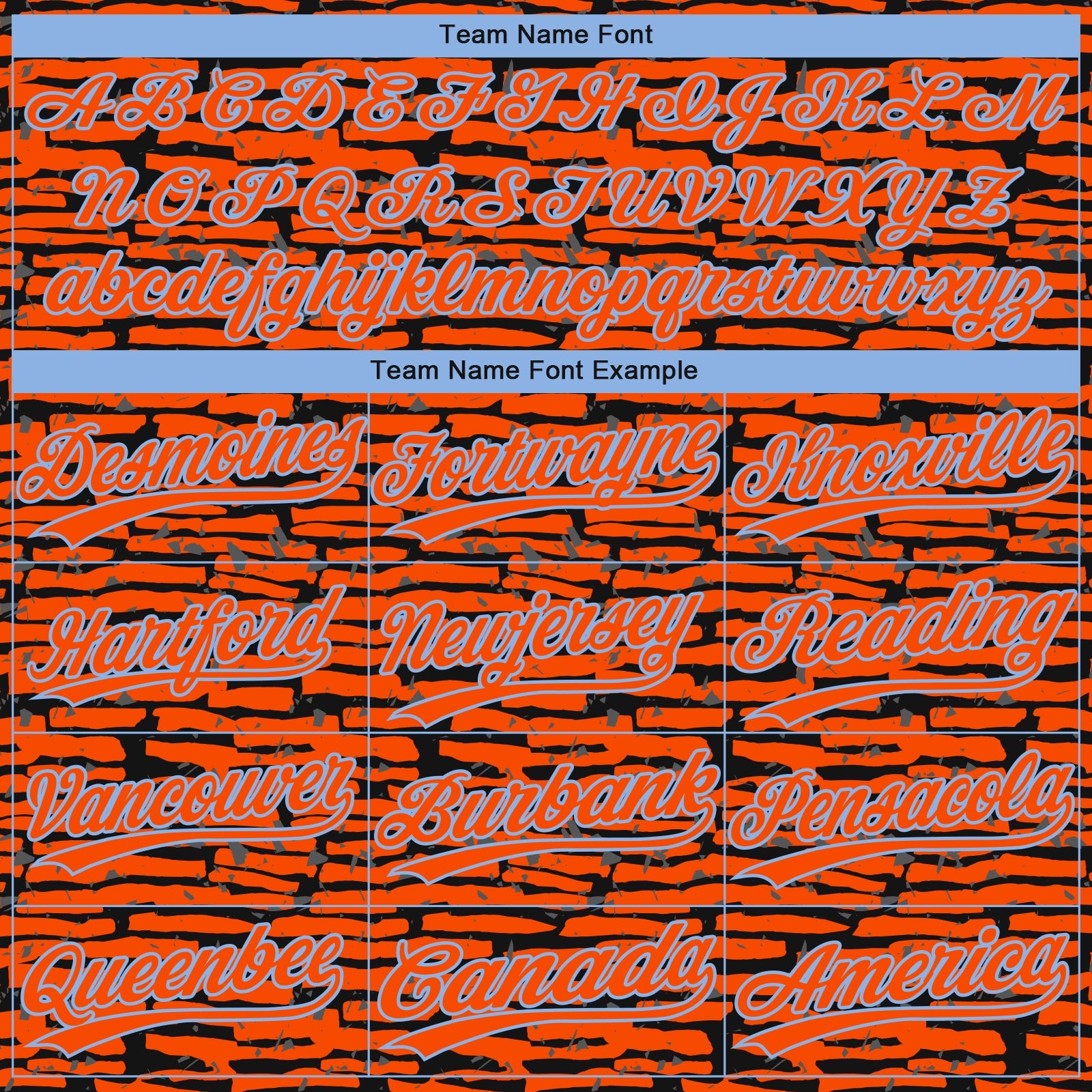 Custom Orange Black-Light Blue Raglan Sleeves Distressed Fragment Brush Stroke Two-Button Unisex Softball Jersey