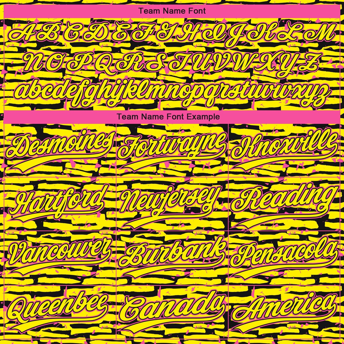 Custom Light Yellow Black-Pink Raglan Sleeves Distressed Fragment Brush Stroke Two-Button Unisex Softball Jersey
