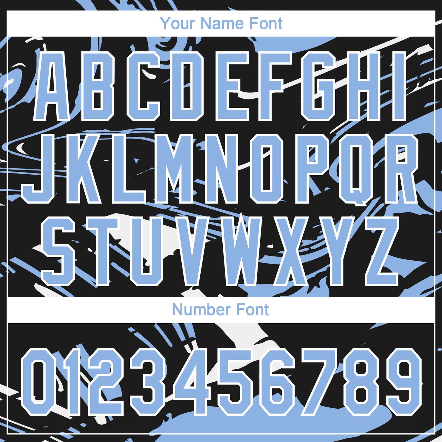 Custom Black Light Blue-White Raglan Sleeves Abstract Fluid Marble Two-Button Unisex Softball Jersey