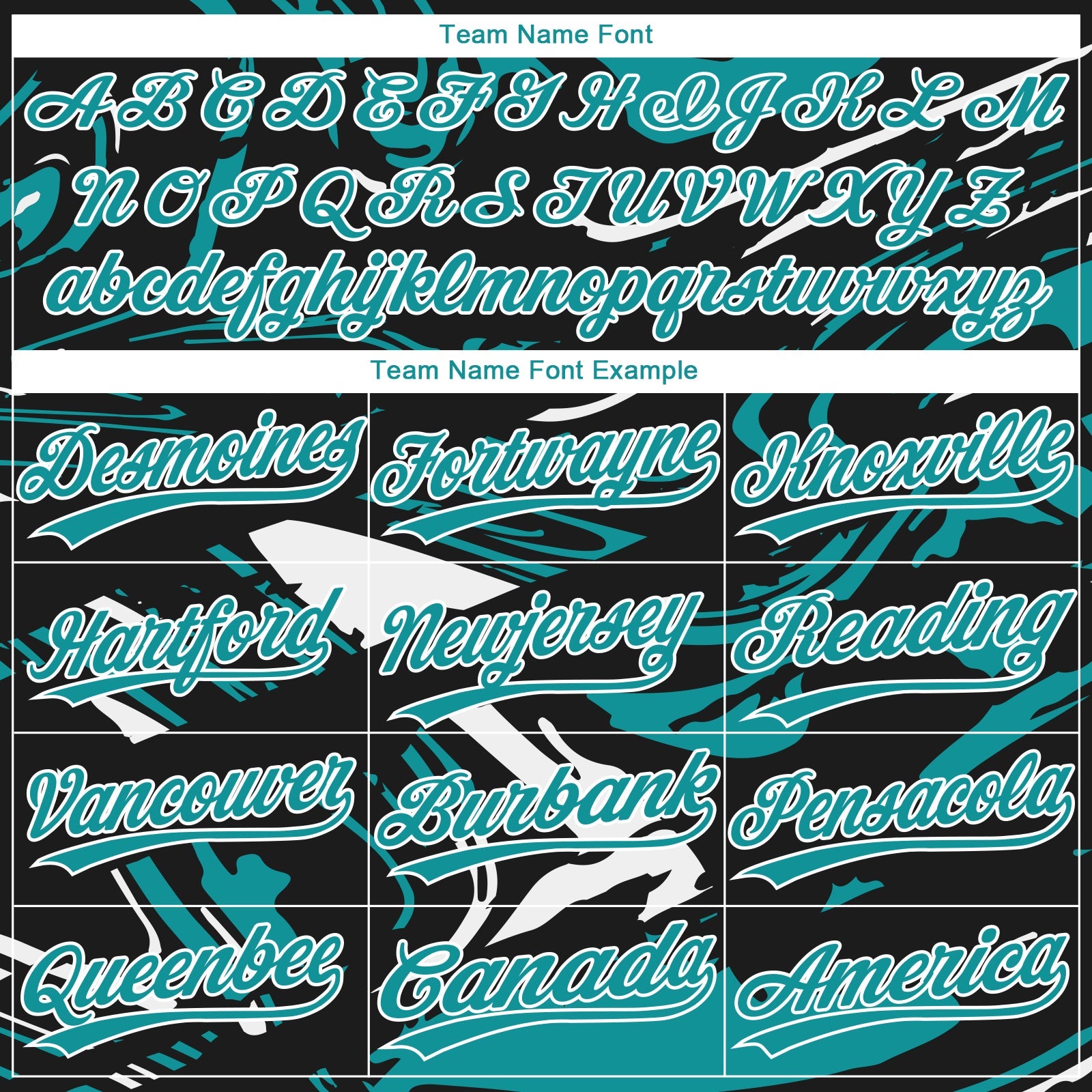 Custom Black Teal-White Raglan Sleeves Abstract Fluid Marble Two-Button Unisex Softball Jersey