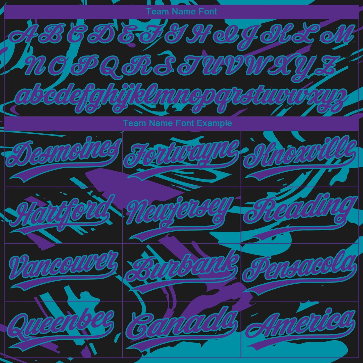Custom Black Purple-Teal Raglan Sleeves Abstract Fluid Marble Two-Button Unisex Softball Jersey