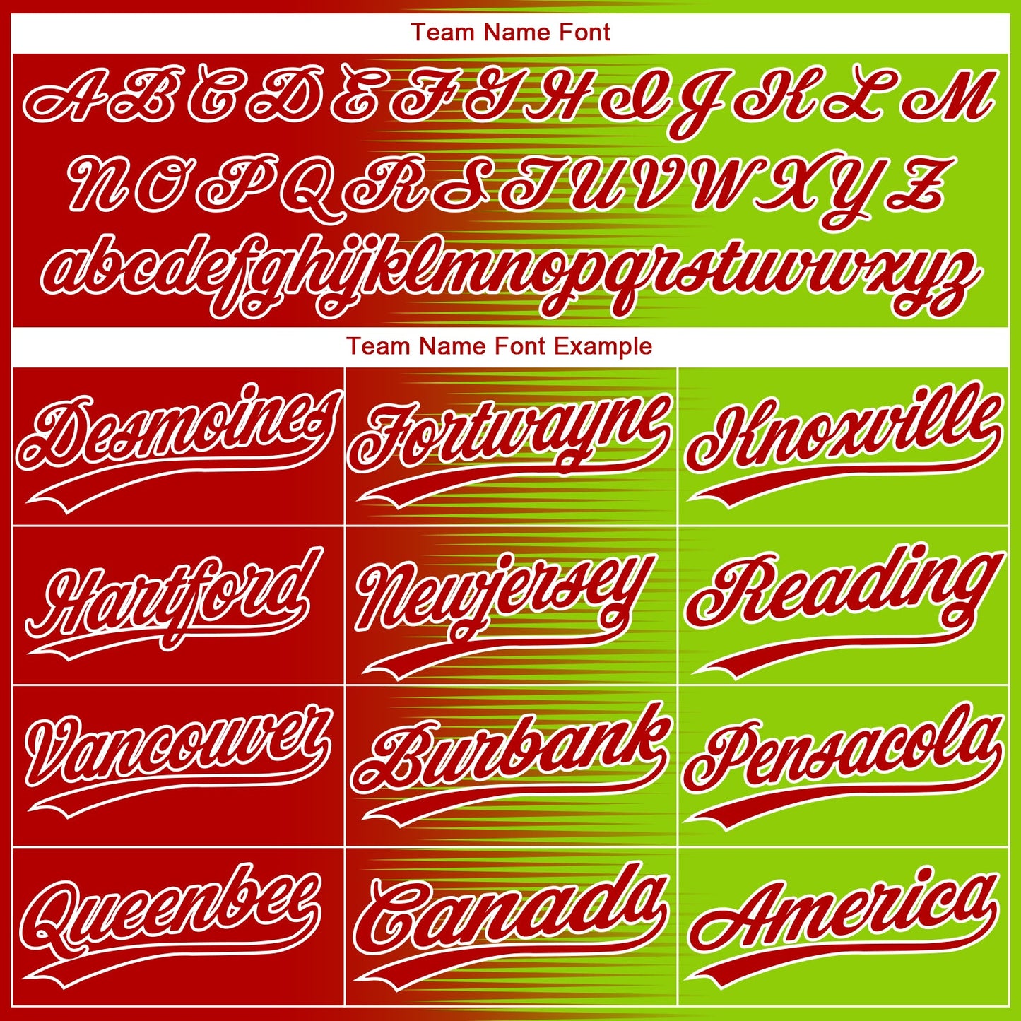 Custom Neon Green Red-White Gradient Horizontal Stripe Two-Button Unisex Softball Jersey