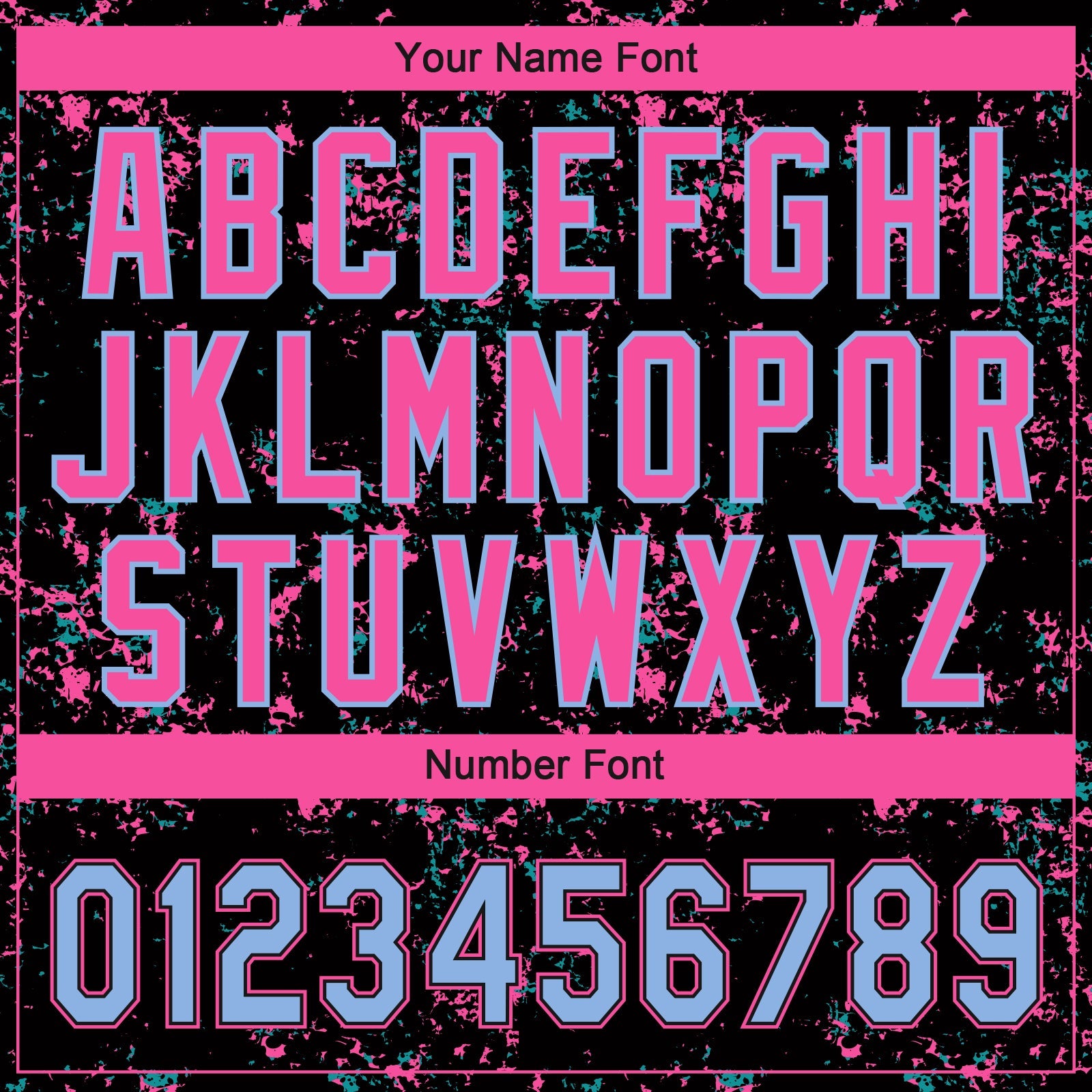 Custom Black Light Blue-Pink Abstract Shattered Paint Splatter Two-Button Unisex Softball Jersey