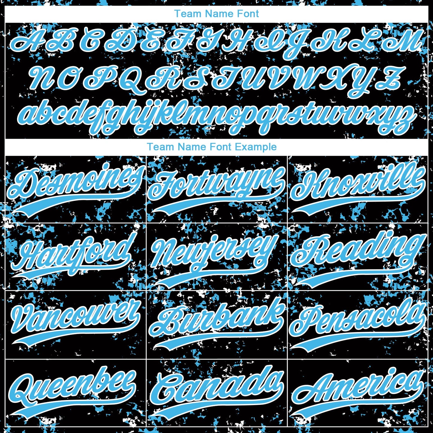 Custom Black Sky Blue-White Abstract Shattered Paint Splatter Two-Button Unisex Softball Jersey
