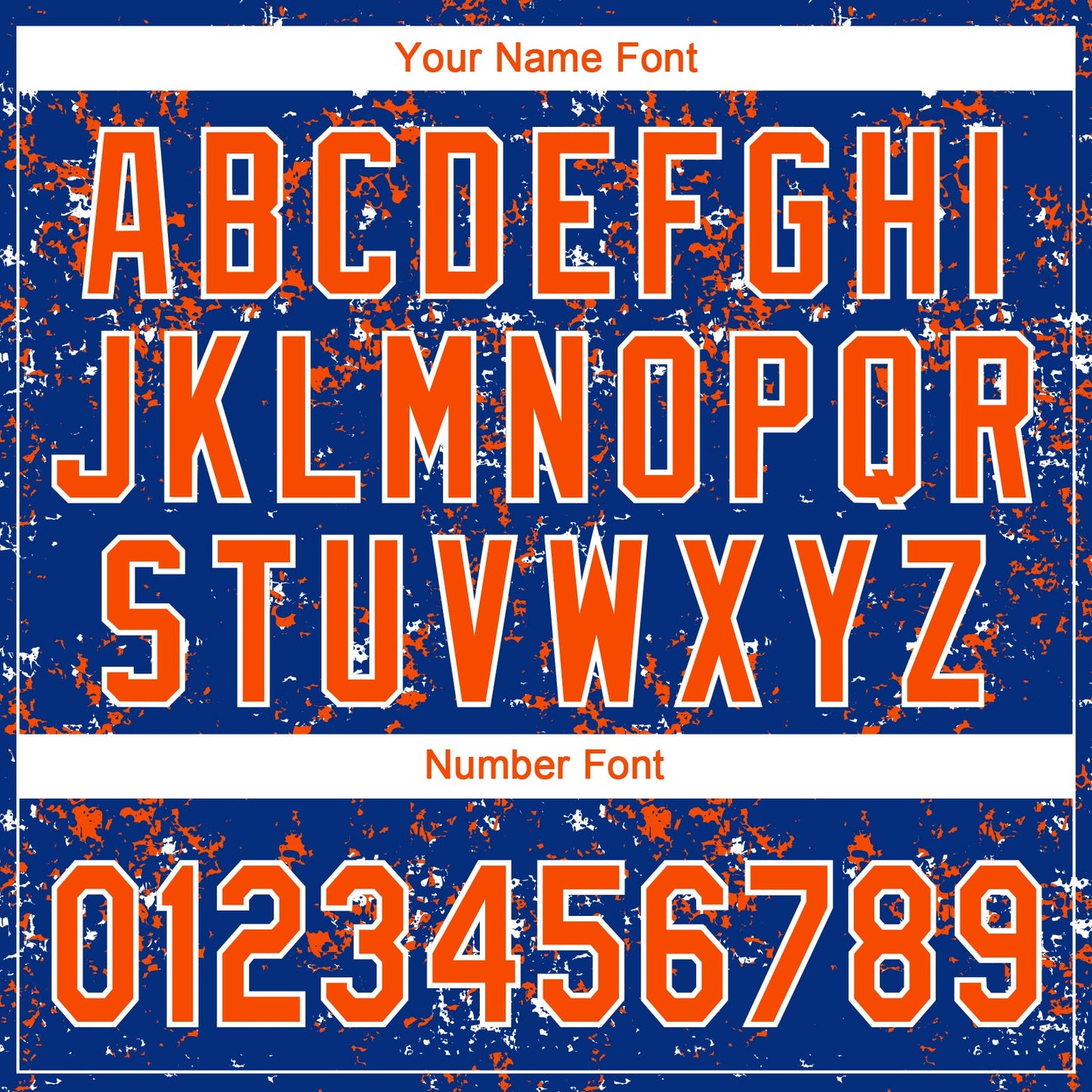 Custom Royal Orange-White Abstract Shattered Paint Splatter Two-Button Unisex Softball Jersey