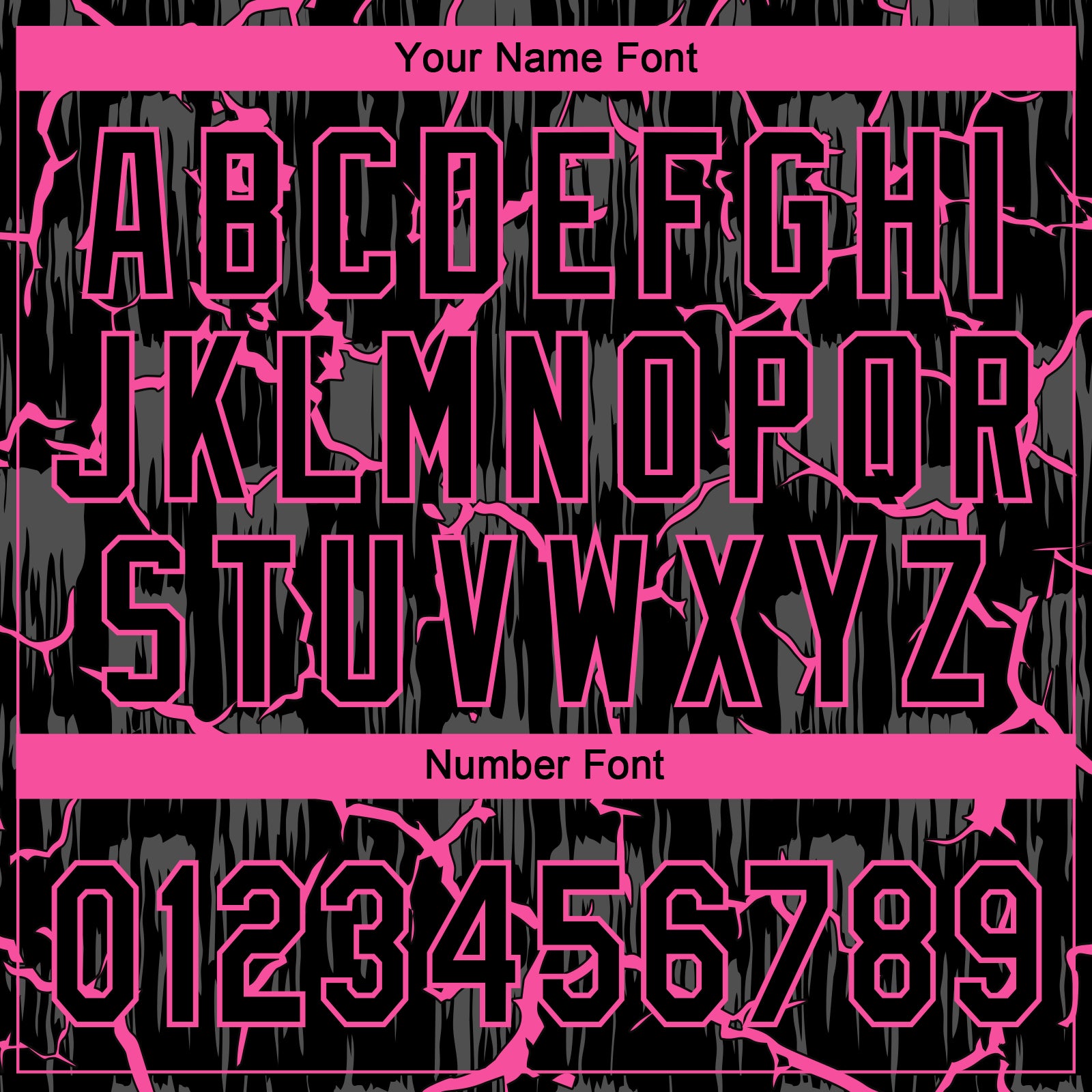 Custom Black Pink-Gray Raglan Sleeves Neon Lightning Crackle Two-Button Unisex Softball Jersey