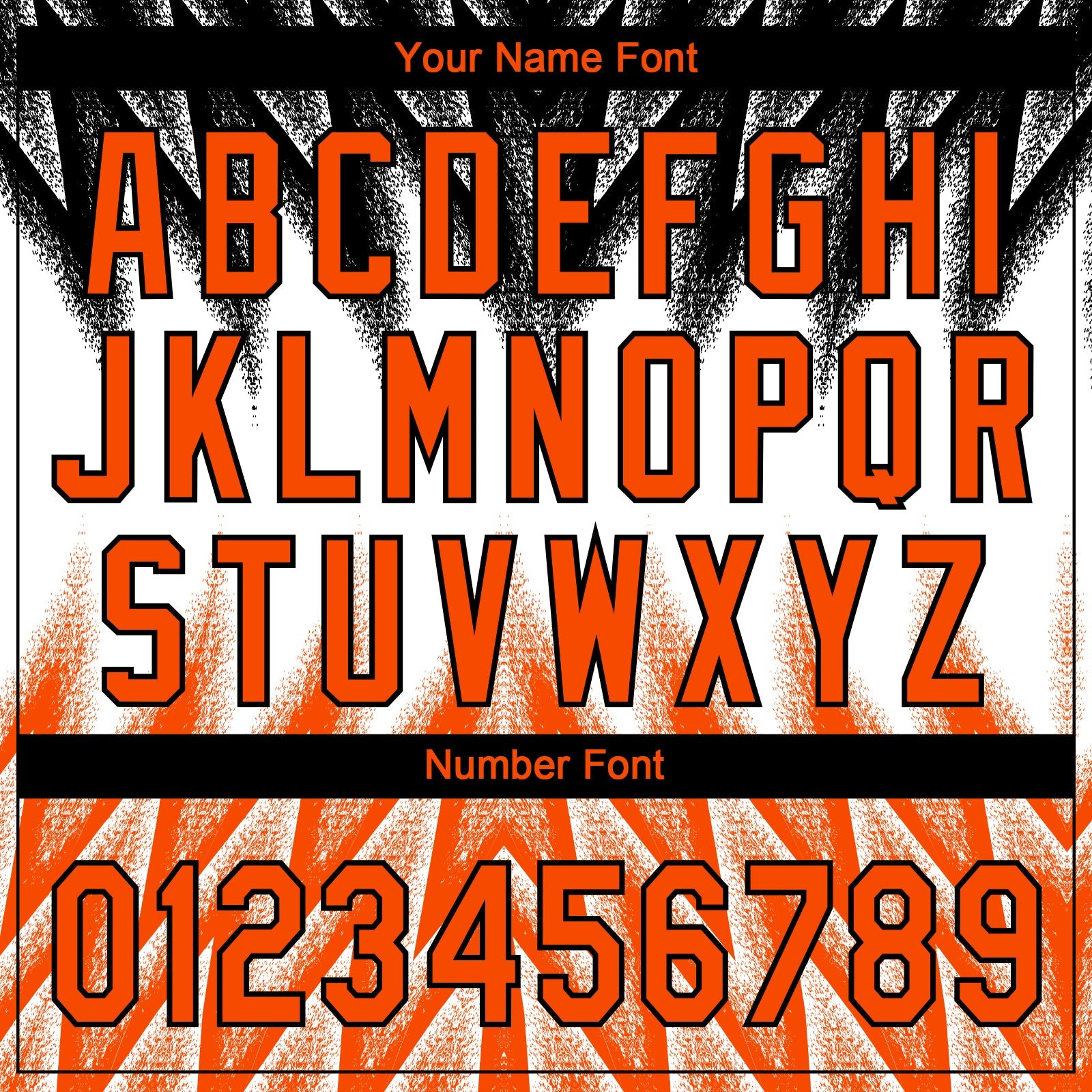 Custom Black Orange-White Raglan Sleeves Abstract Geometric Chevron Zigzag Two-Button Unisex Softball Jersey
