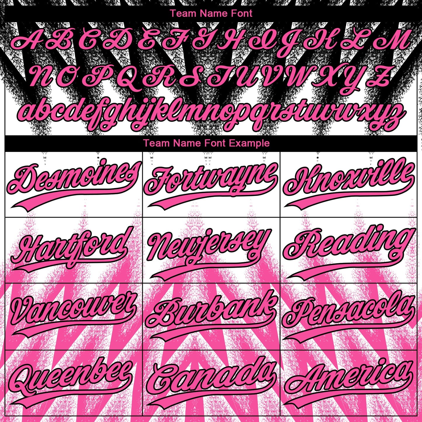 Custom Black Pink-White Raglan Sleeves Abstract Geometric Chevron Zigzag Two-Button Unisex Softball Jersey