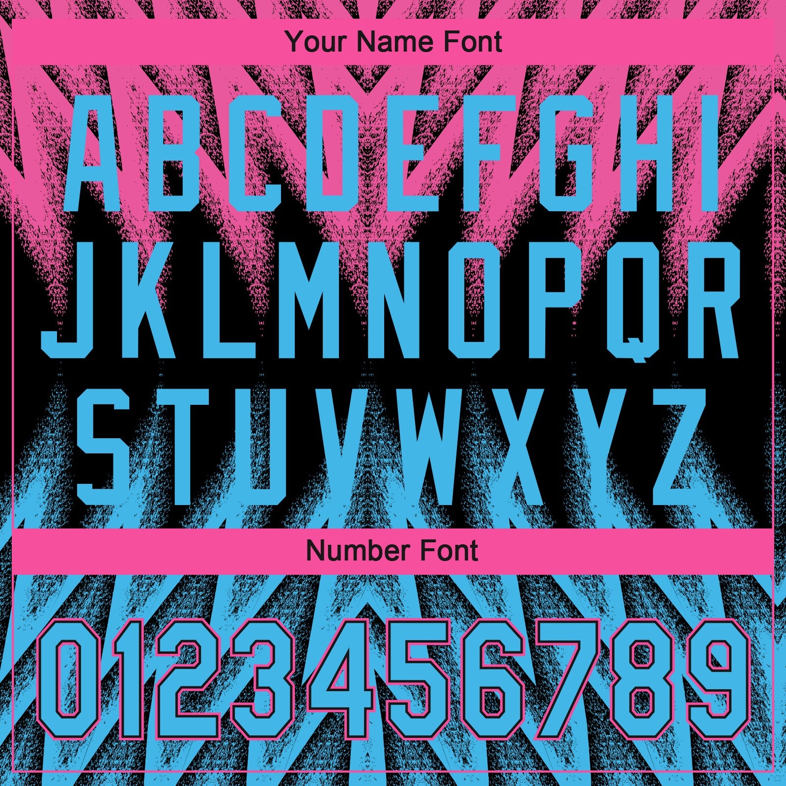 Custom Black Sky Blue-Pink Raglan Sleeves Abstract Geometric Chevron Zigzag Two-Button Unisex Softball Jersey