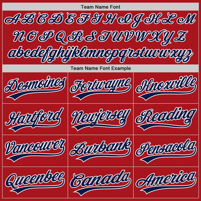 Custom Red Navy-White Split Ripped Pattern Baseball Pullover Sweatshirt Hoodie