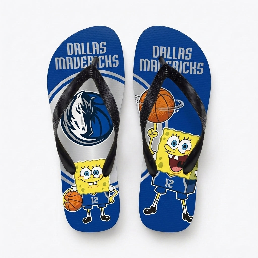 Funny Sponge Basketball Flip Flops, Sport Fan Beach Sandals | 30 Teams Available