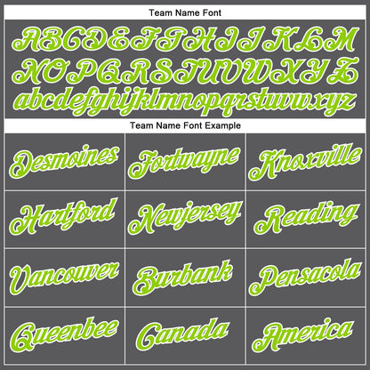 Custom Steel Gray Neon Green-White Performance T-Shirt