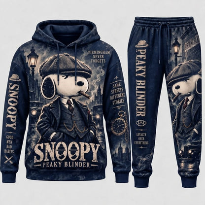 Limited Edition Snoopy Peaky Blinder Hoodie & Sweatpants Set