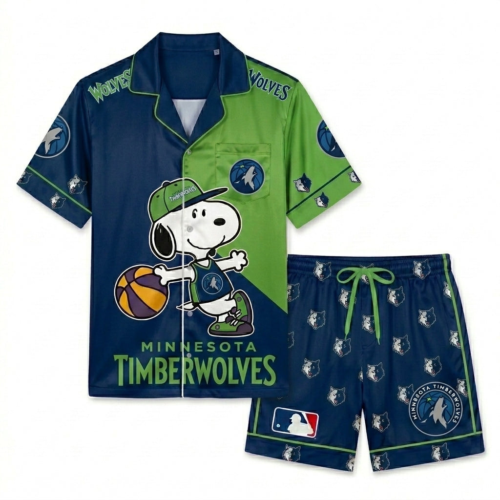 SHORT-SLEEVE PAJAMAS SET FOR BASKETBALL FAN