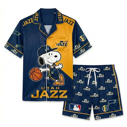SHORT-SLEEVE PAJAMAS SET FOR BASKETBALL FAN