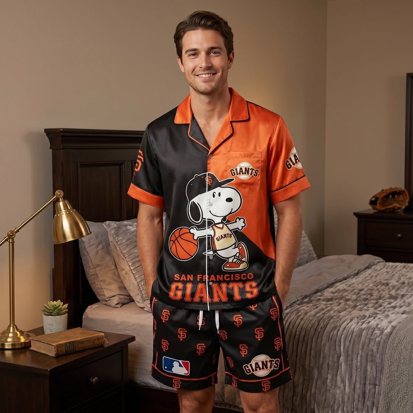 SHORT-SLEEVE PAJAMAS SET FOR SPORT FAN