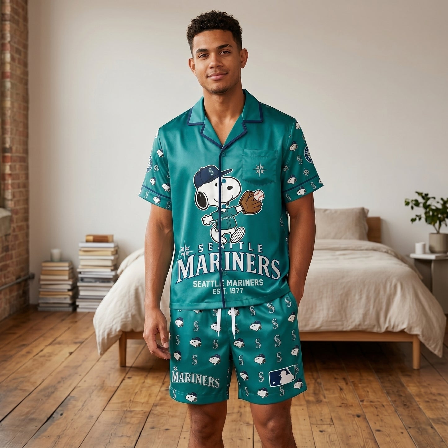 SHORT-SLEEVE PAJAMAS SET FOR SPORT FAN