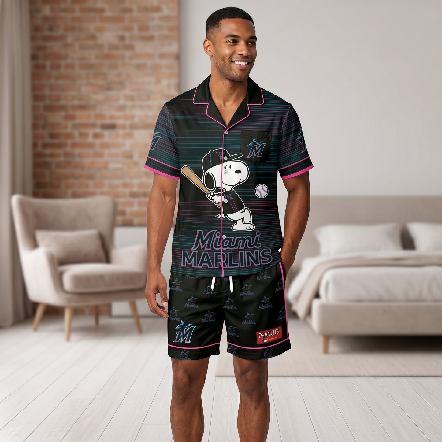 SHORT-SLEEVE PAJAMAS SET FOR SPORT FAN