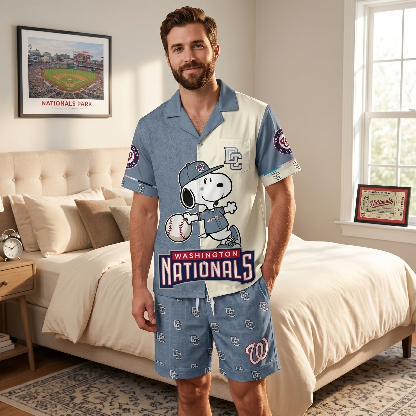 SHORT-SLEEVE PAJAMAS SET FOR SPORT FAN